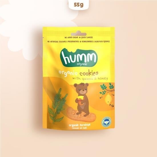 Humm Organik Ballı ve Kinoalı Kurabiye 55 Gr - 1