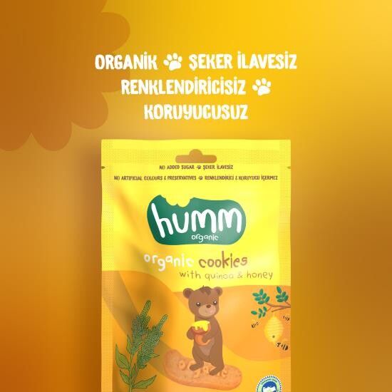 Humm Organik Ballı ve Kinoalı Kurabiye 55 Gr - 2