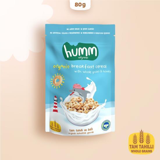 Humm Organik Tam Tahıllı ve Ballı Kahvaltılık Gevrek 80 Gr - Humm