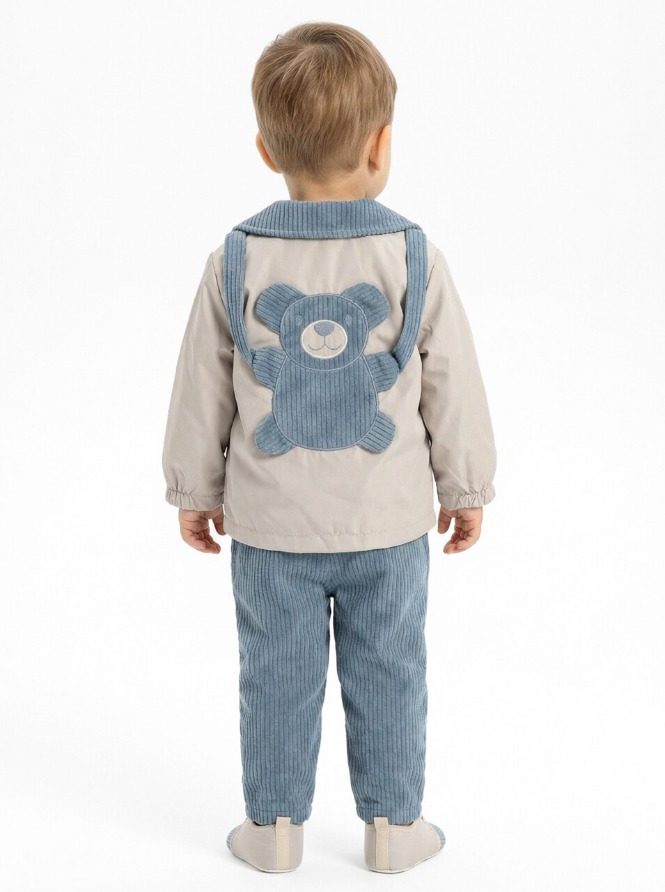 Erkek Çocuk 3'lu Alt Üst Takım 3-12 Ay 1515 Gri - 2