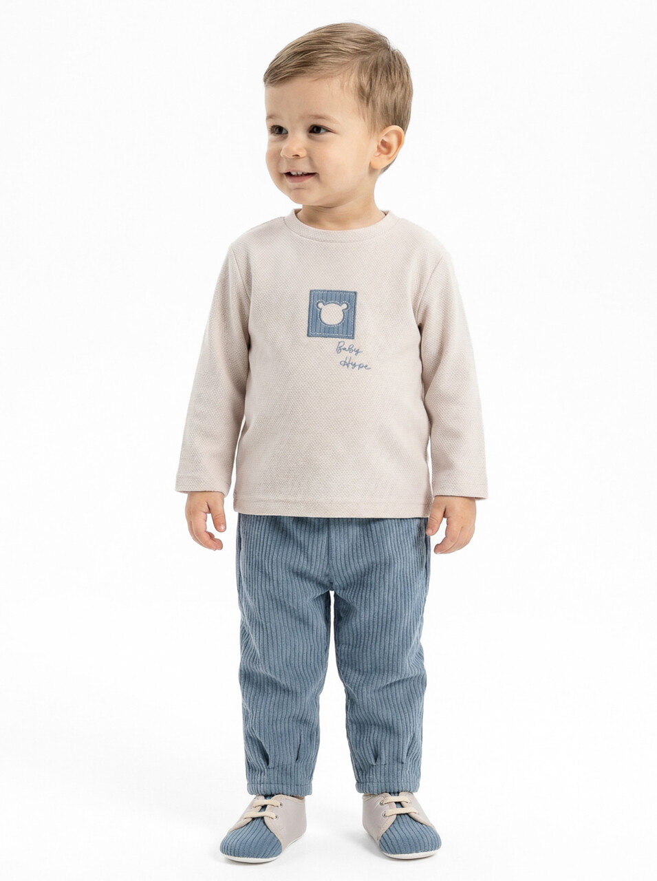 Erkek Çocuk 3'lu Alt Üst Takım 3-12 Ay 1515 Gri - 3