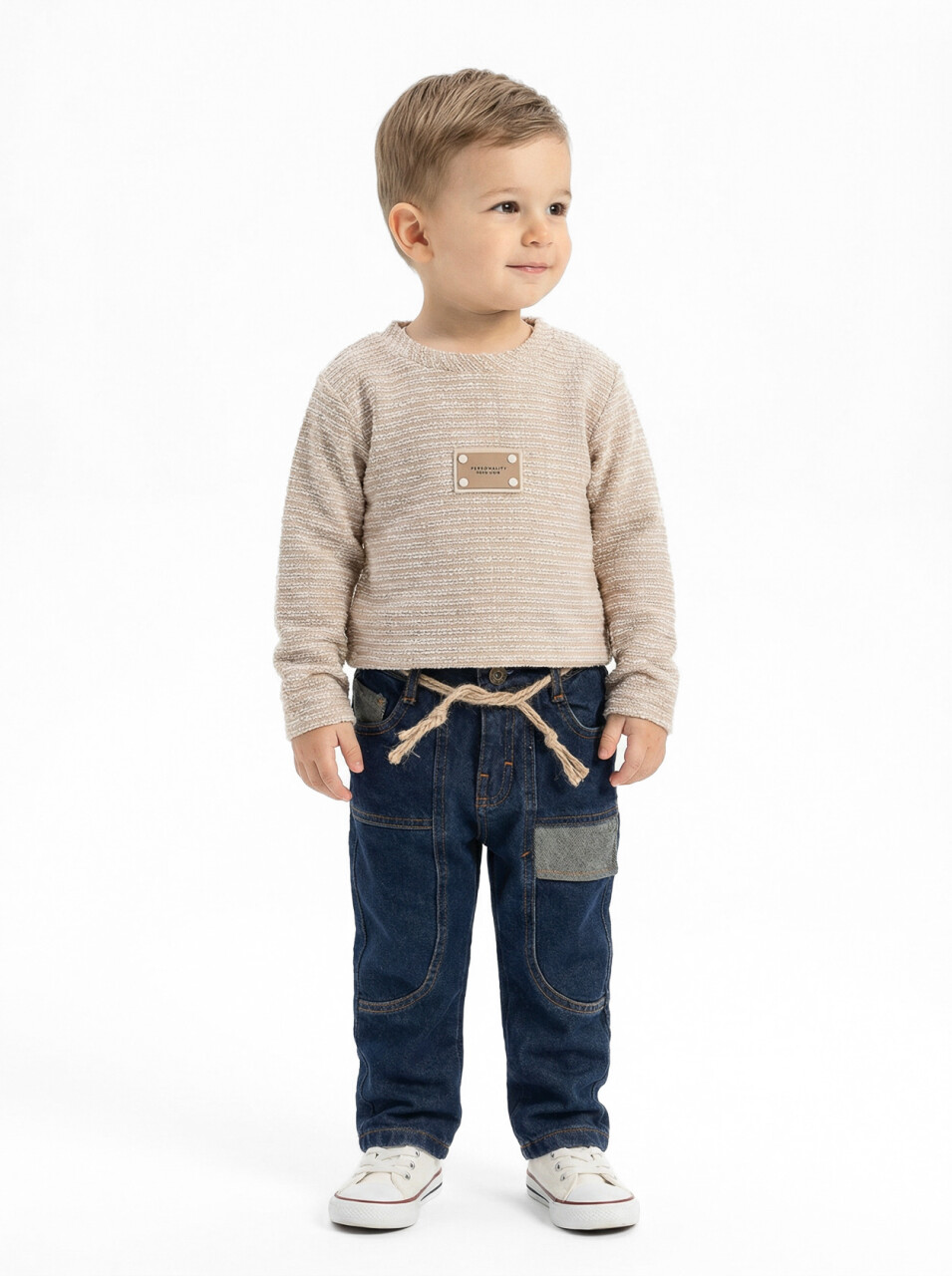 Erkek Çocuk 3'lu Alt Üst Takım 1-5 Yaş 6227 Camel - 3