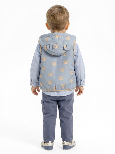 Erkek Çocuk 3'lu Alt Üst Takım 3-12 Ay 1518 Mavi - 2