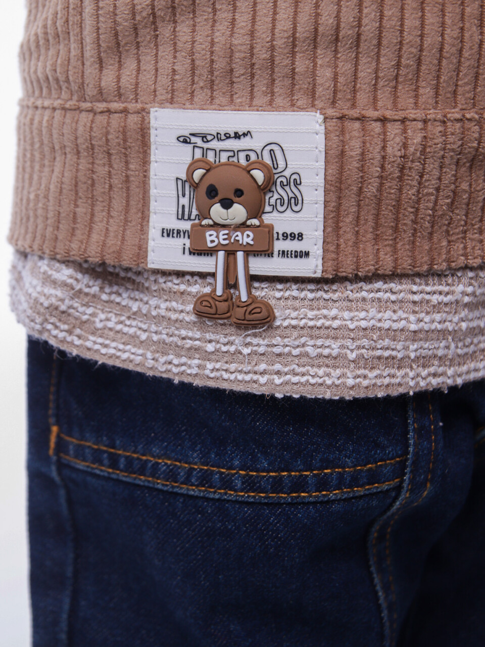 Erkek Çocuk 3'lu Alt Üst Takım 1-5 Yaş 6227 Camel - 6