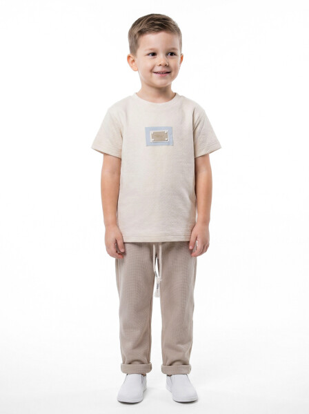 Erkek Çocuk 3'lu Alt Üst Takım 4-8 Ay 6613 Bej - Mavi - 5