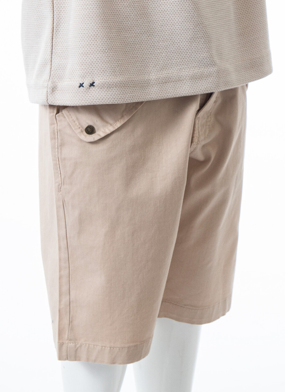 Erkek Çocuk Yazlık 2'li Alt Üst Takım (Tişort + Şort) 4-8 Yaş 6616 Bej - 5