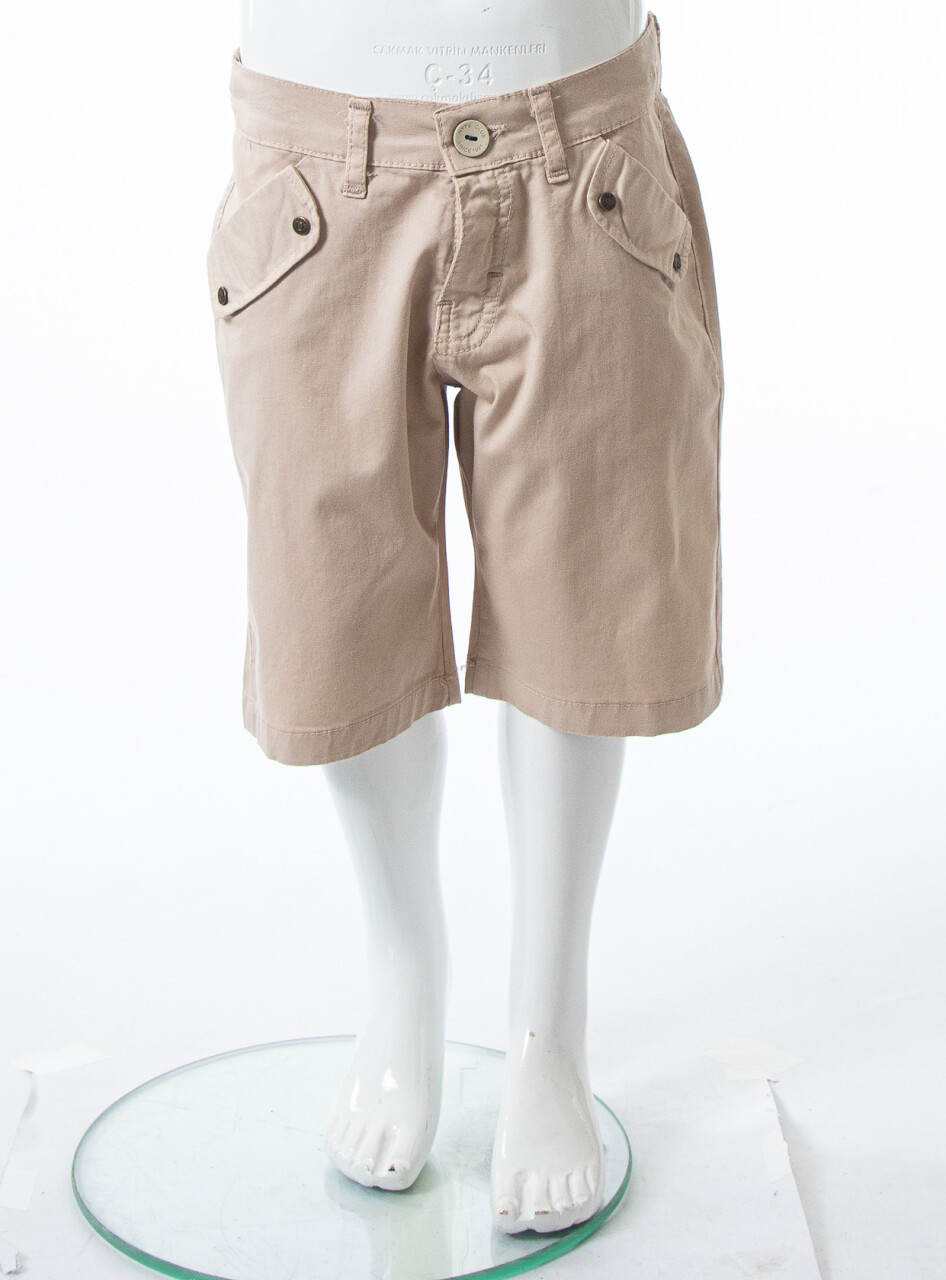 Erkek Çocuk Yazlık 2'li Alt Üst Takım (Tişort + Şort) 4-8 Yaş 6616 Bej - 7