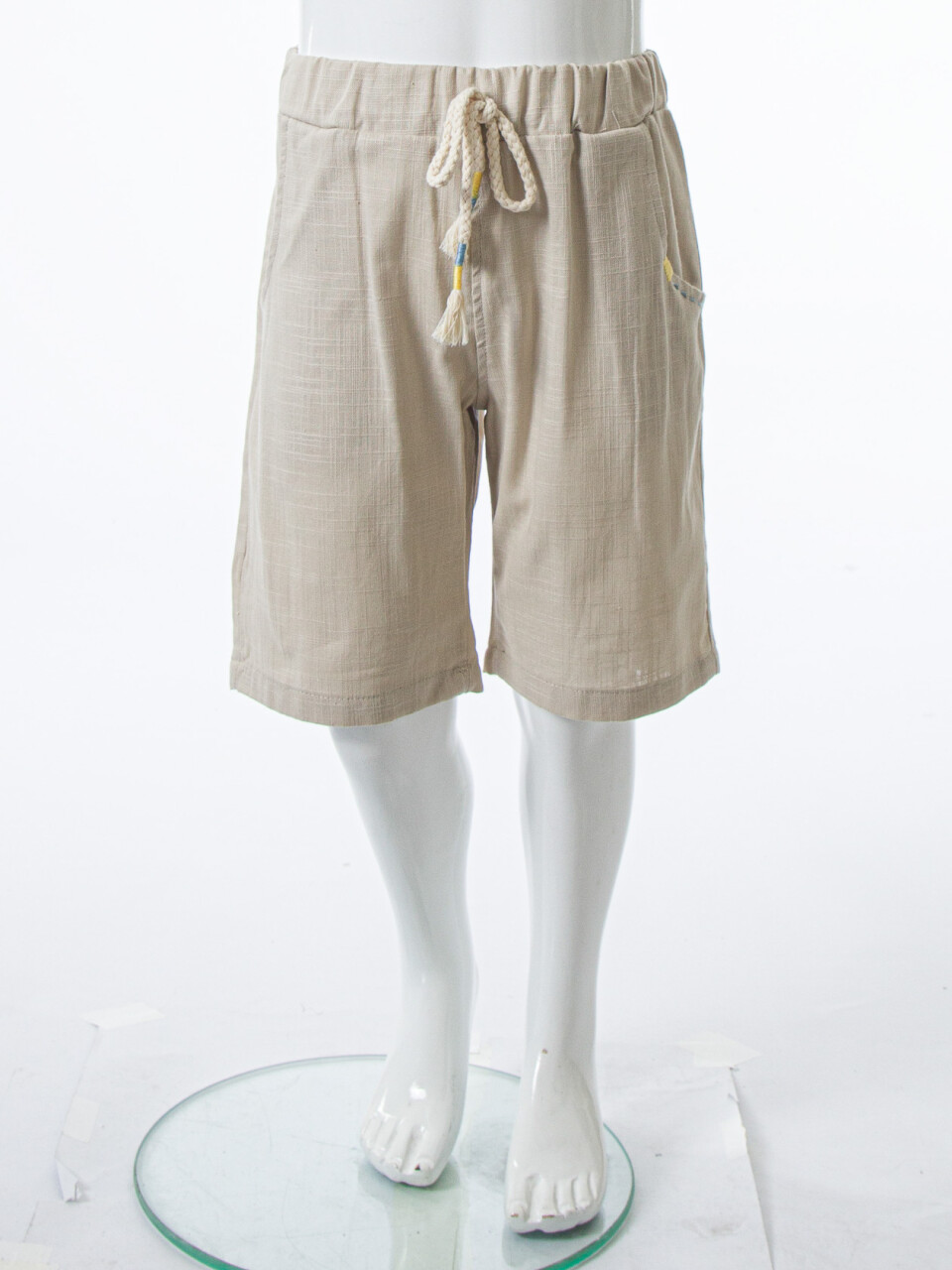 Erkek Çocuk Yazlık 2'li Alt Üst Takım (Gömlek + Şort) 1-5 Yaş 6234 Bej - 7