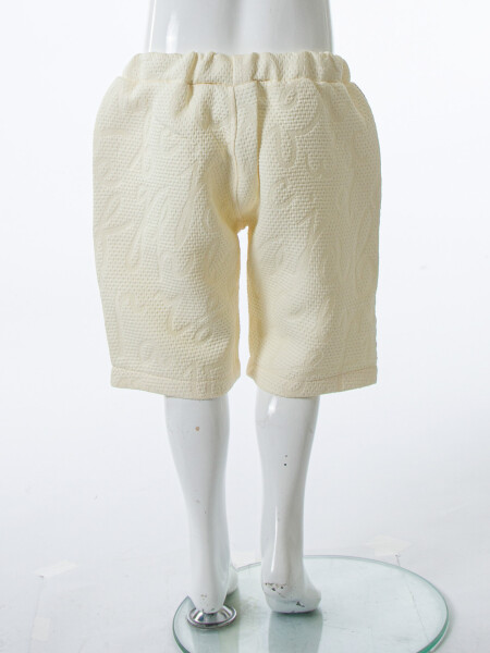 Erkek Çocuk Yazlık 2'li Alt Üst Takım (Gömlek + Şort) 1-5 Yaş 6231 Krem - 7