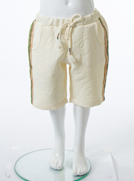 Erkek Çocuk Yazlık 2'li Alt Üst Takım (Gömlek + Şort) 1-5 Yaş 6231 Krem - 8