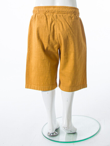 Erkek Çocuk Yazlık 2'li Alt Üst Takım (Gömlek + Şort) 4-8 Yaş 6620 Bej - 5