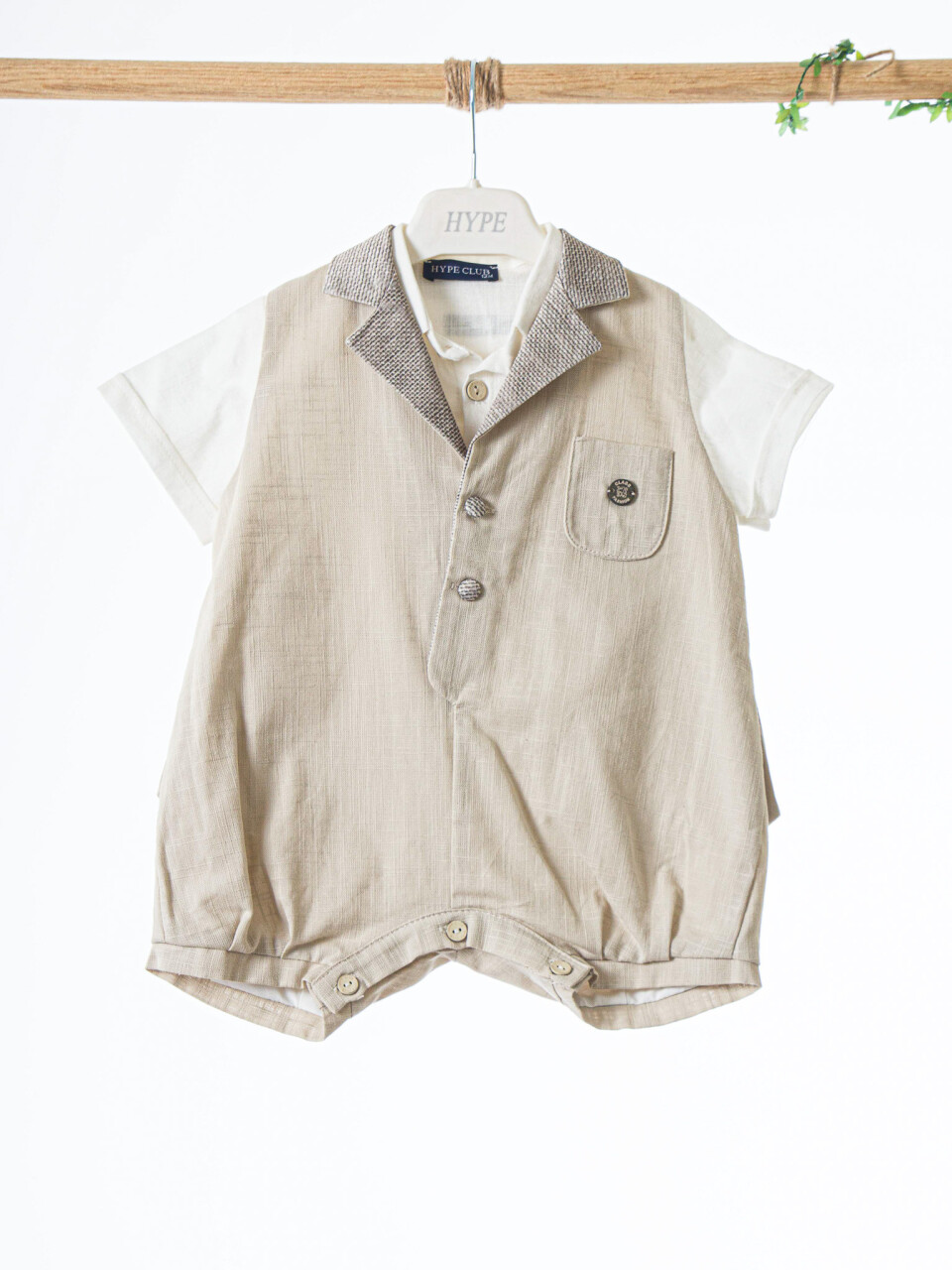 Erkek Çocuk Yazlık Salopet 3-12 Ay 1525 Bej - 3