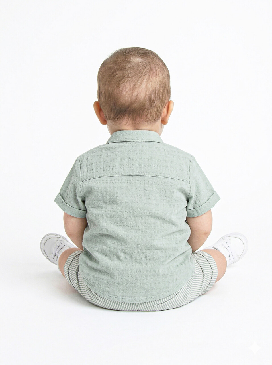 Erkek Çocuk Yazlık 2'li Alt Üst Takım (Tişort + Şort) 3-12 Ay 1526 Mint - 2