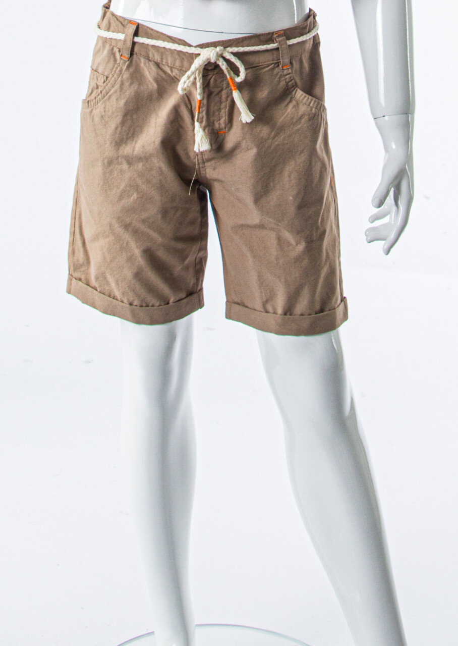 Erkek Çocuk 2'li Yazlık Alt Üst Takım (Tişort + Şort) 8-12 Yaş 6897 Bej - 5