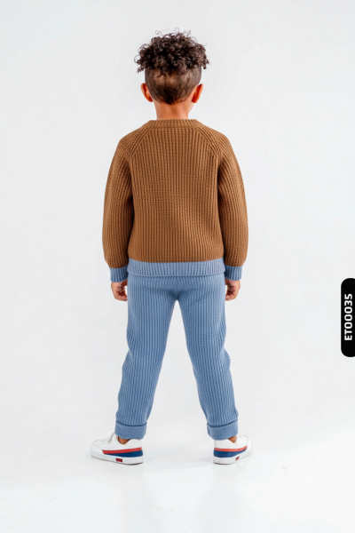 Erkek Çocuk Alt Üst Takım 3-12 Ay 8313 Kahve-Lacivert - 2