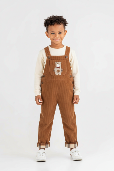 Erkek Çocuk Alt Üst Takım 3-12 Ay 8317 Kahverengi - Bej - 3