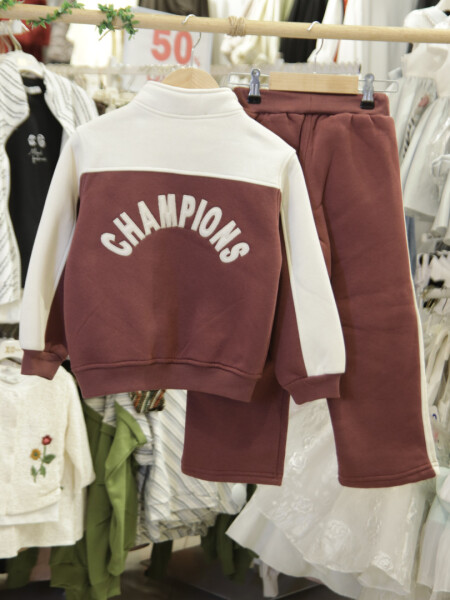 Erkek Çocuk Eşofman Takım 4-8 Yaş 7741 Bordo - 4