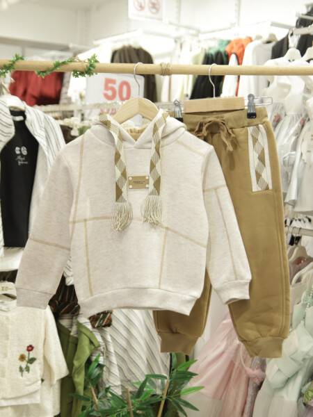 Erkek Çocuk Eşofman Takım 4-8 Yaş 7729 Camel - 4