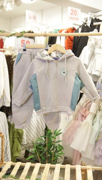 Erkek Çocuk Eşofman Takım 4-8 Yaş 7731 Gri - 4