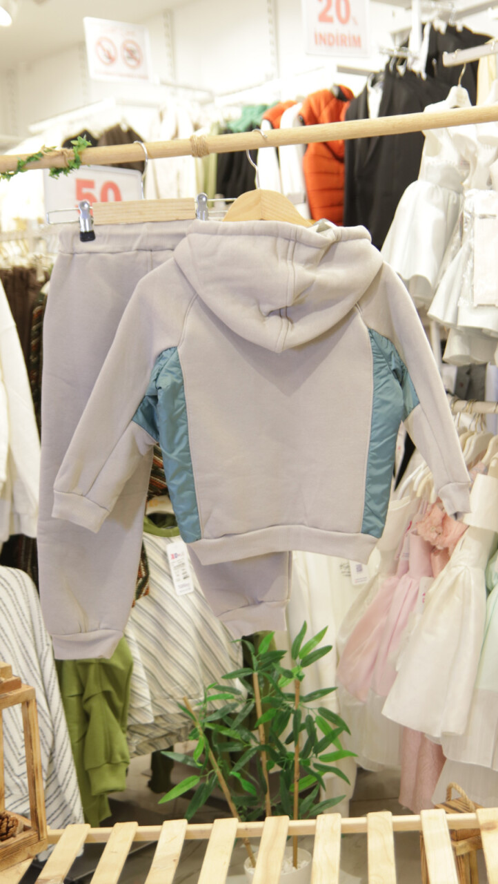 Erkek Çocuk Eşofman Takım 4-8 Yaş 7731 Gri - 5