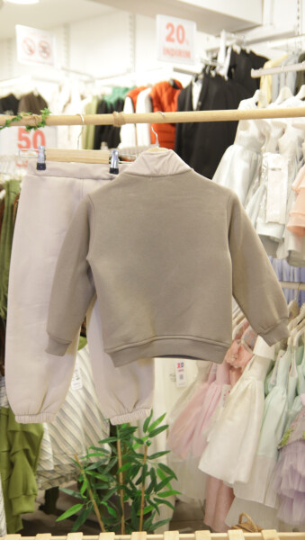 Erkek Çocuk Eşofman Takım 4-8 Yaş 7734 Gri - 4