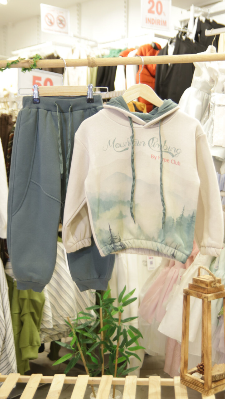 Erkek Çocuk Eşofman Takım 4-8 Yaş 7736 Mint - 3