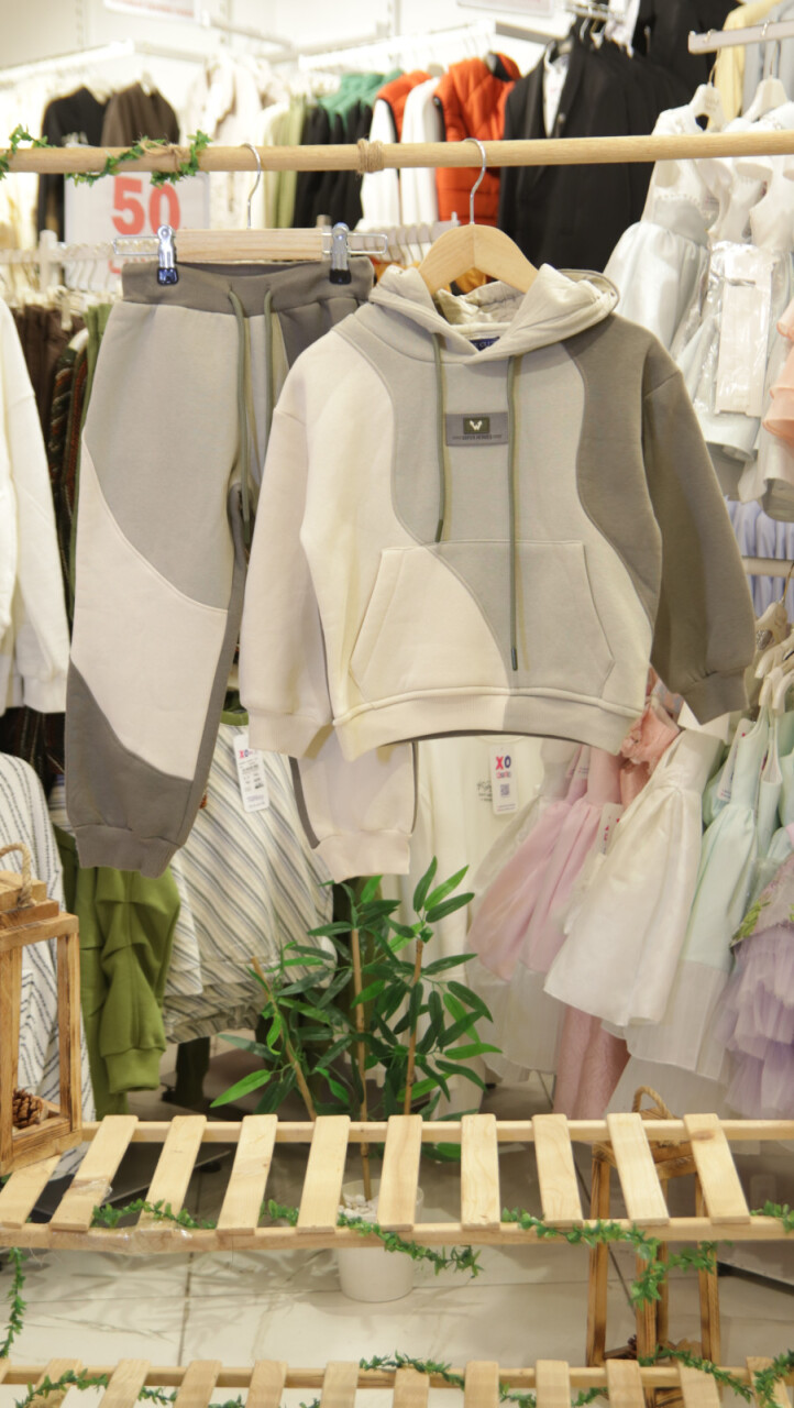 Erkek Çocuk Eşofman Takım 4-8 Yaş 7738 Haki - 3