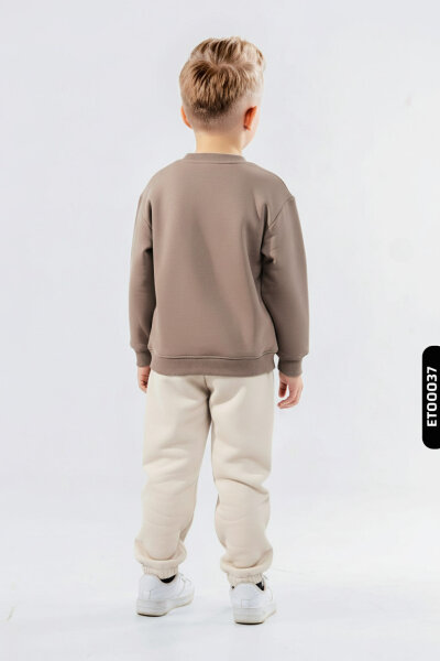 Erkek Çocuk Eşofman Takım 4-8 Yaş 7734 Gri - 2