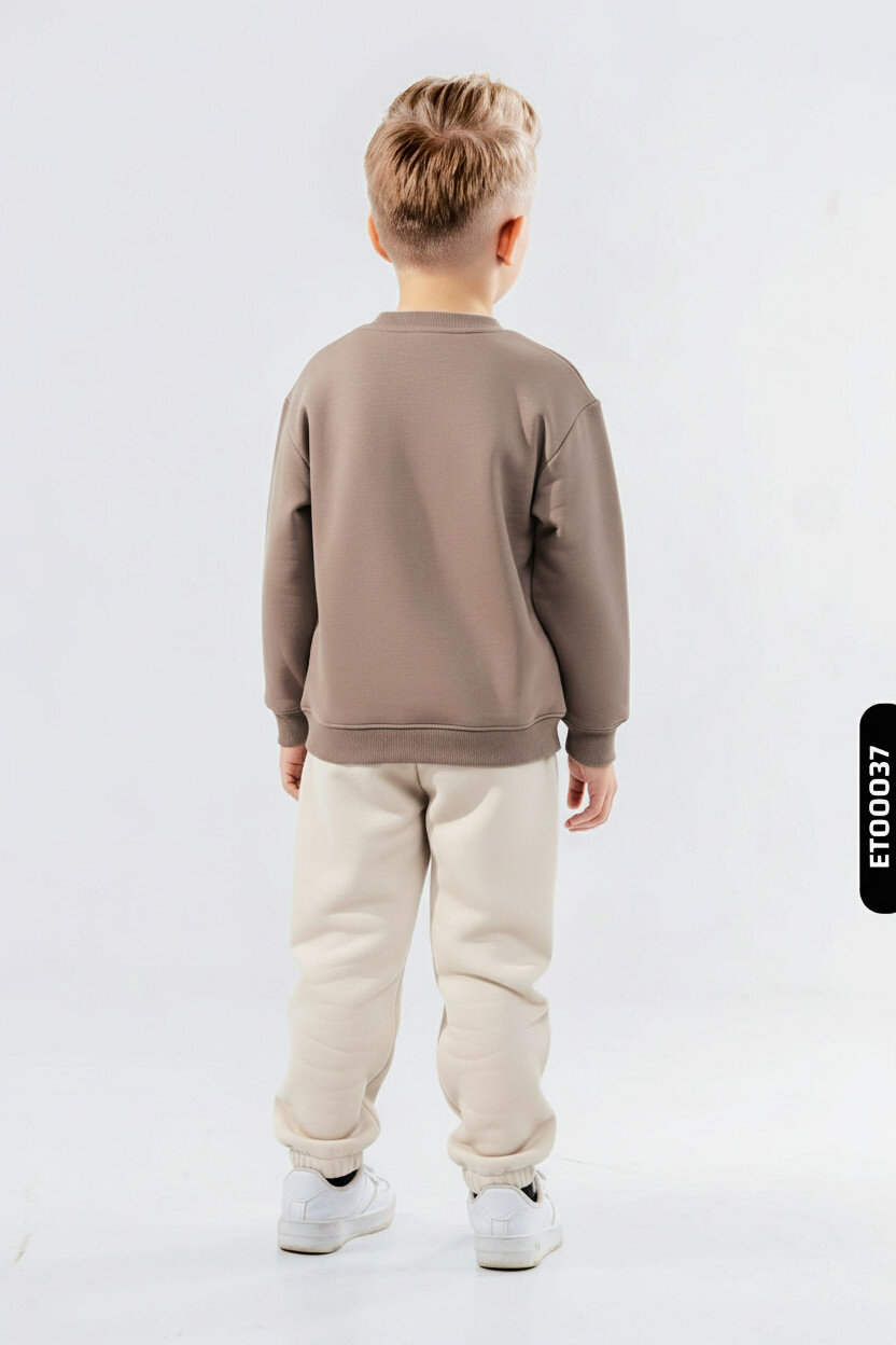 Erkek Çocuk Eşofman Takım 4-8 Yaş 7734 Gri - 2