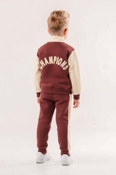 Erkek Çocuk Eşofman Takım 4-8 Yaş 7741 Bordo - 2