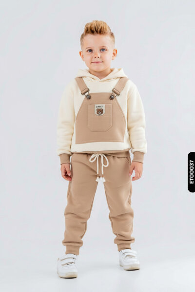 Erkek Çocuk Eşofman Takım 1-5 Yaş 7532 Bej - HYPE