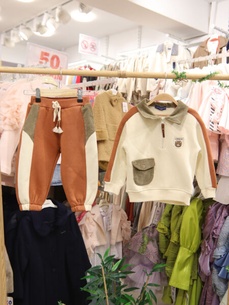 Erkek Çocuk Eşofman Takım 1-5 Yaş 7535 Bej - Kermit - 4