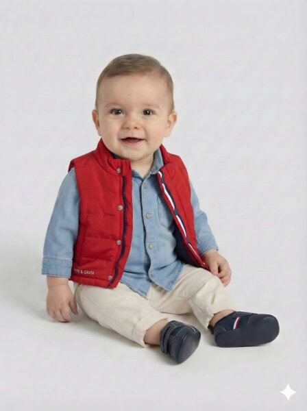 Erkek Çocuk Alt Üst Takım 3-12 Ay 1501 Kırmızı - Bej - HYPE