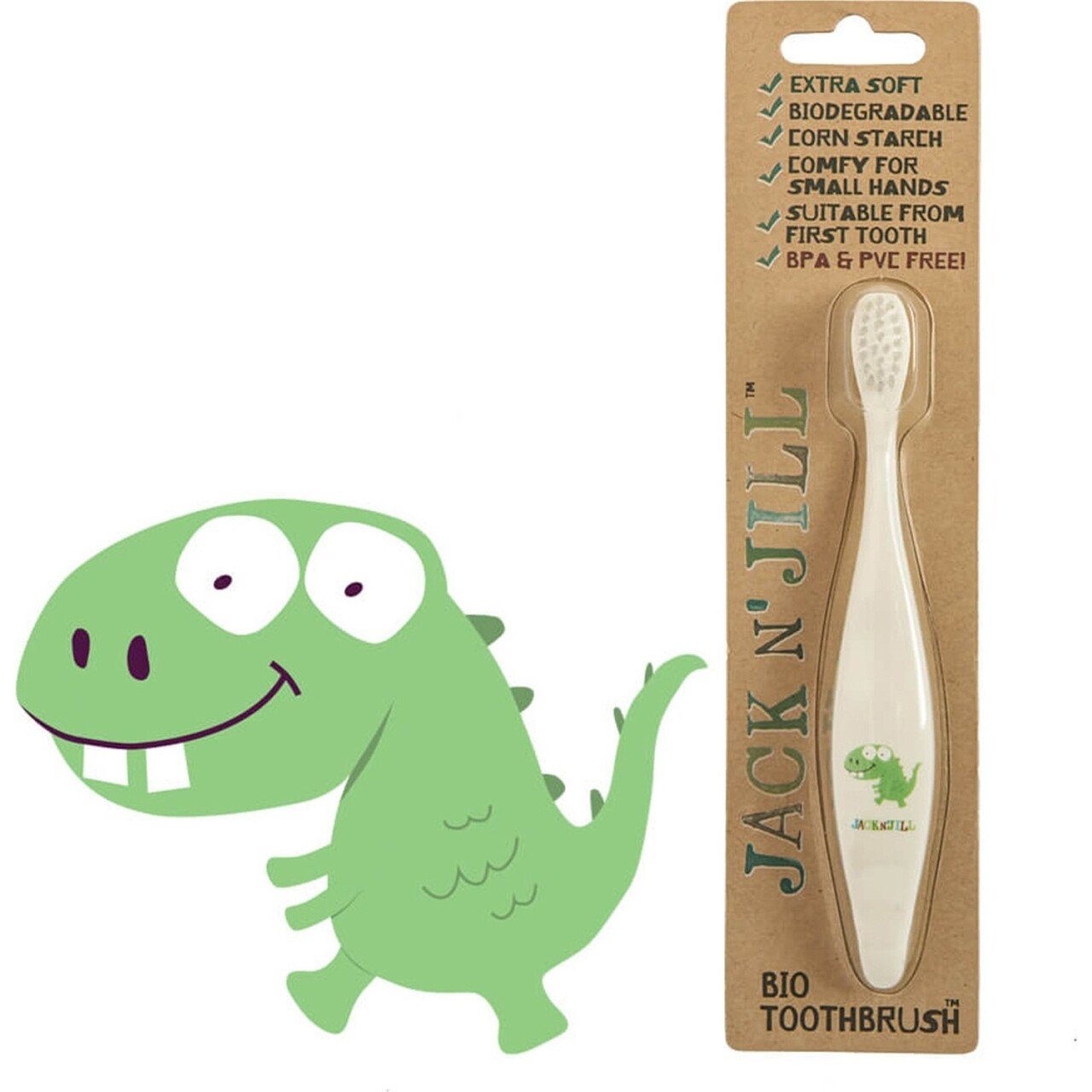 Jack N' Jill Doğal Diş Fırçası Dino - 2