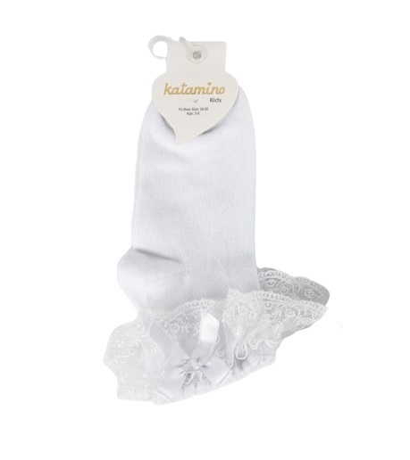 Katamino Ada Aks. Soket Çorap K22045 Beyaz - Katamino