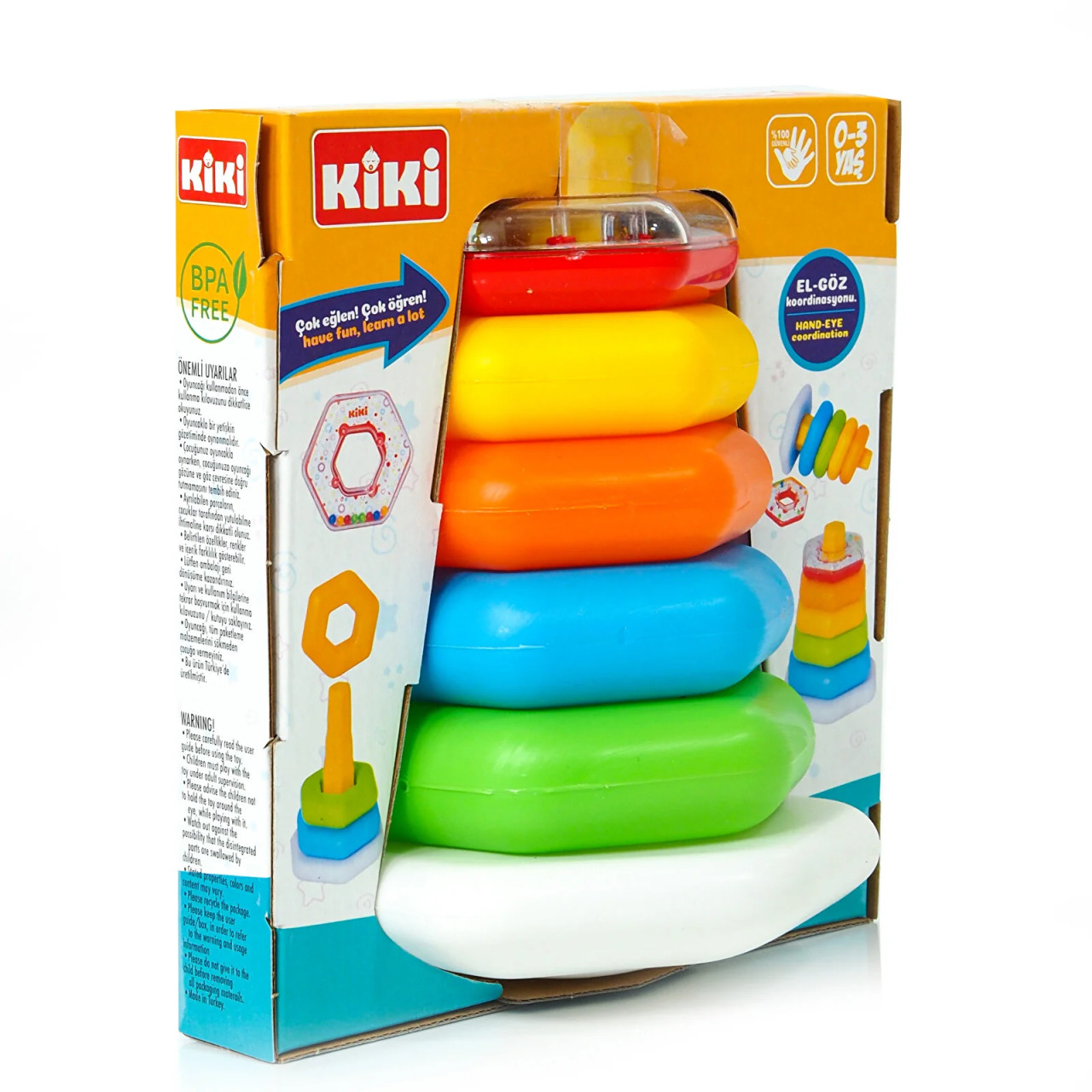 Kiki Renkli Altıgen Halkalar Çıngıraklı AE-1510 - 2