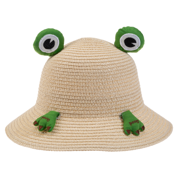 Kitti Bebe Hasır Şapka ( 2-6 Yaş ) Y24700-05 Orta Bej - Kitti