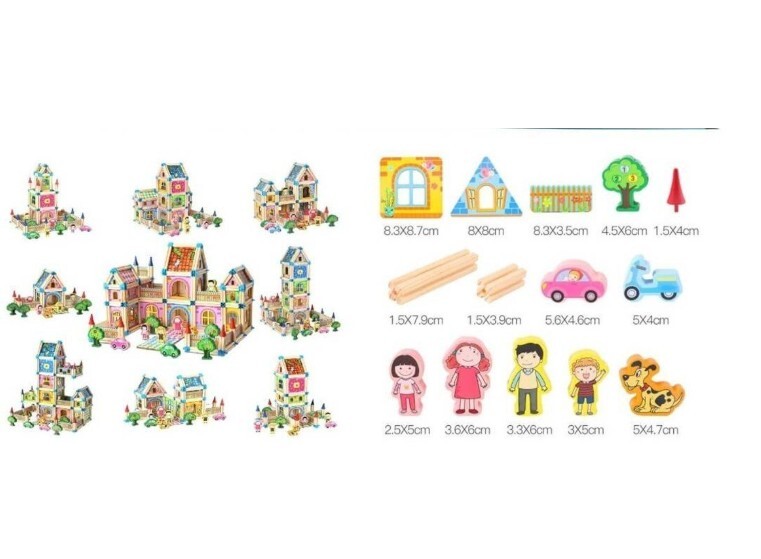 مجموعة مكعبات بناء معمارية من كيزيلكايا، ٢٦٨ قطعة، ٢١٠٢١٠٣ - 1