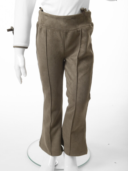 Pelerin Detaylı Kız Çocuk 3'lü Alt Üst Takım 4-10 Yaş 4406 Haki - 12