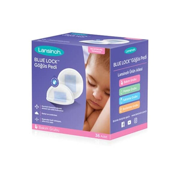 Lansinoh Blue Lock Göğüs Pedi 36 Adet - Lansinoh