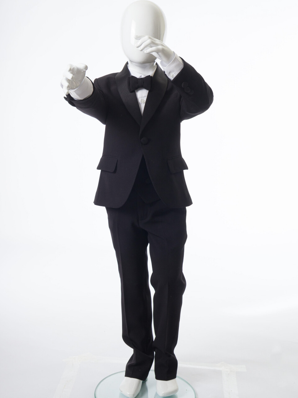 Erkek Çocuk 4'lu Papyonlu Takım Elbise 3-6 Yaş 4165 Siyah - 2