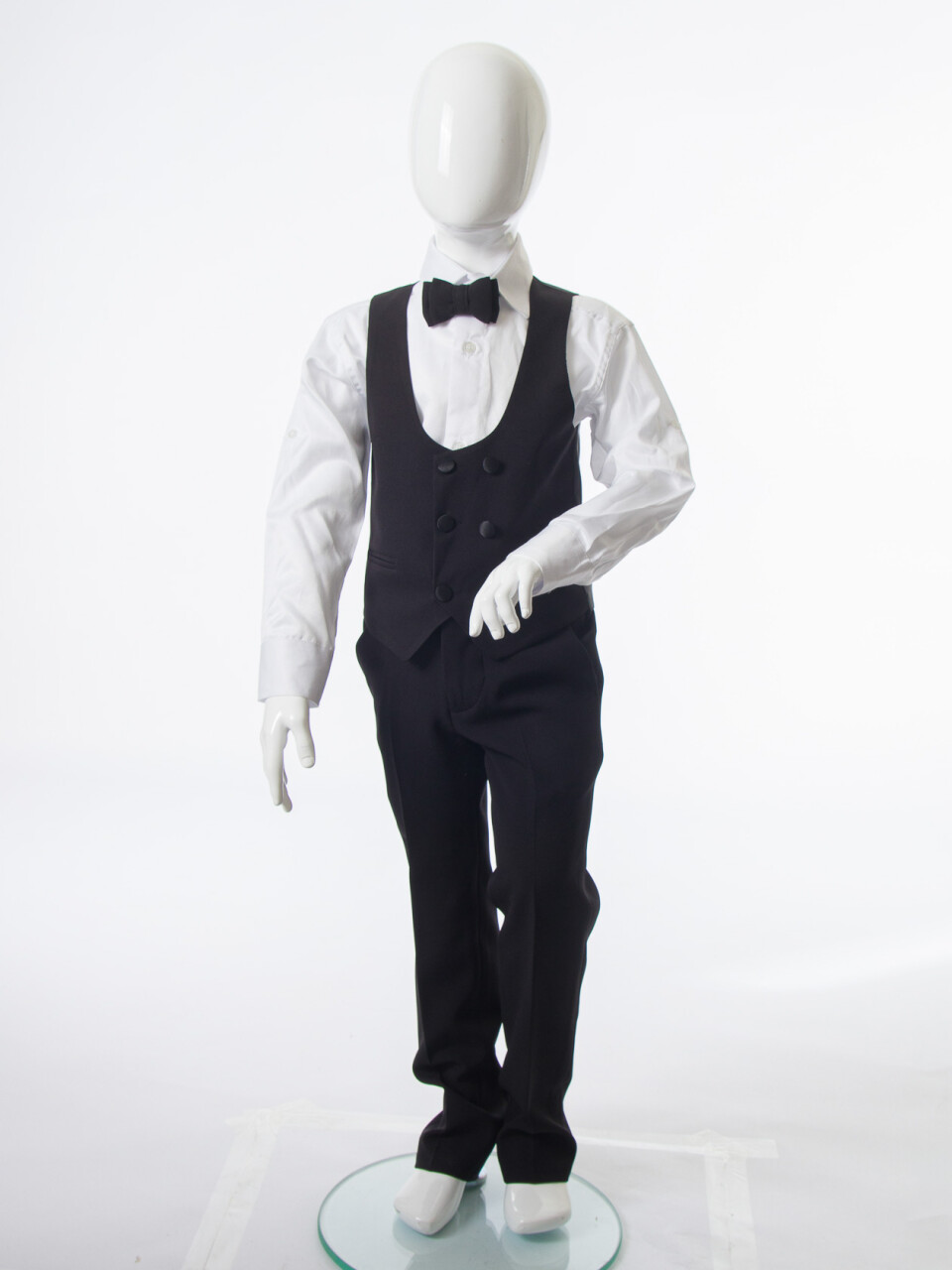 Erkek Çocuk 4'lu Papyonlu Takım Elbise 3-6 Yaş 4165 Siyah - 11