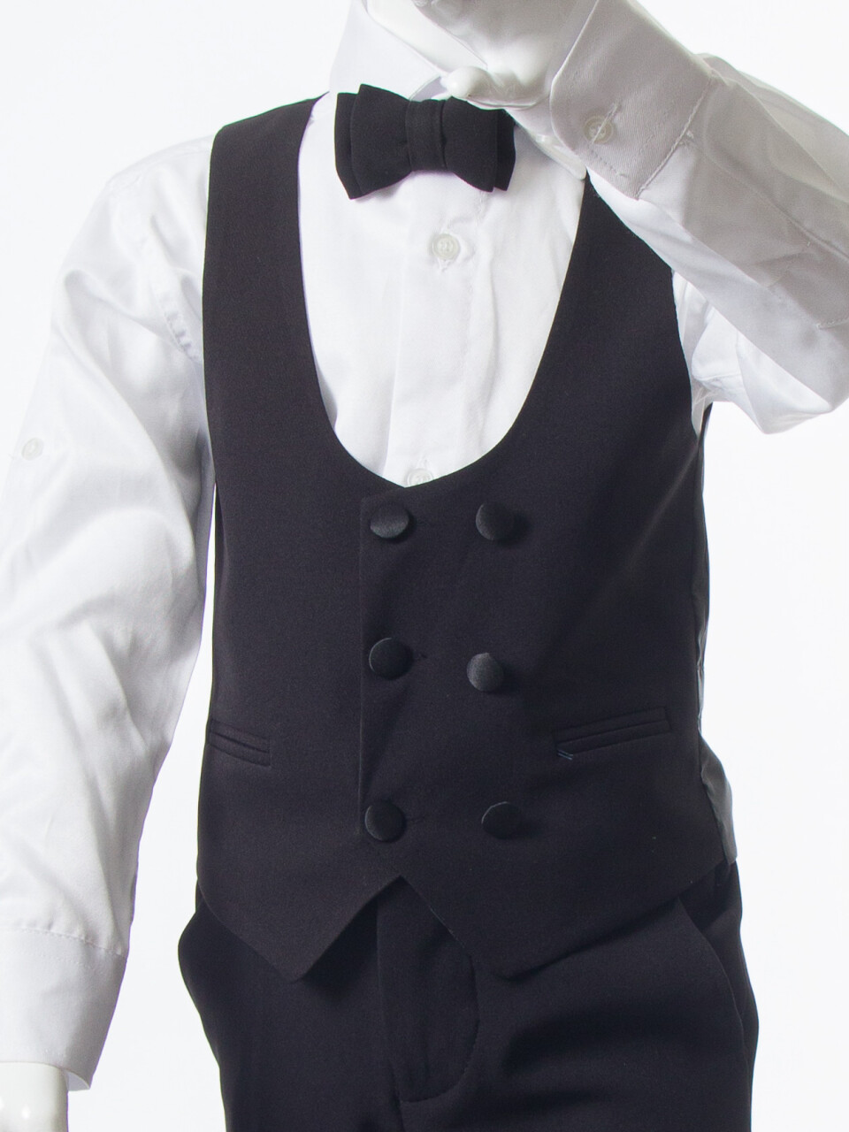 Erkek Çocuk 4'lu Papyonlu Takım Elbise 3-6 Yaş 4165 Siyah - 12