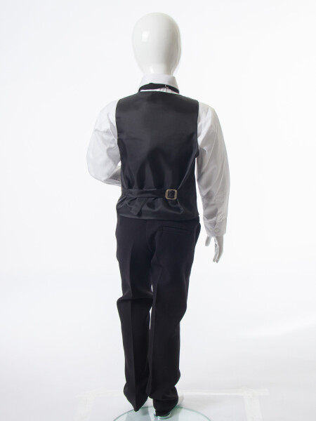 Erkek Çocuk 4'lu Papyonlu Takım Elbise 3-6 Yaş 4165 Siyah - 13