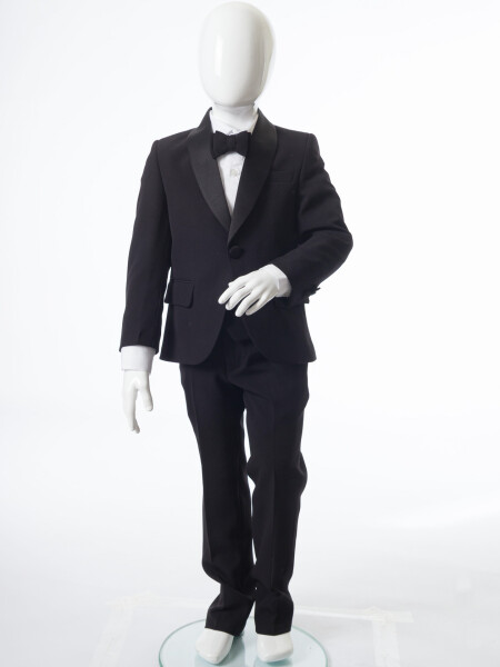 Erkek Çocuk 4'lu Papyonlu Takım Elbise 3-6 Yaş 4165 Siyah - 10