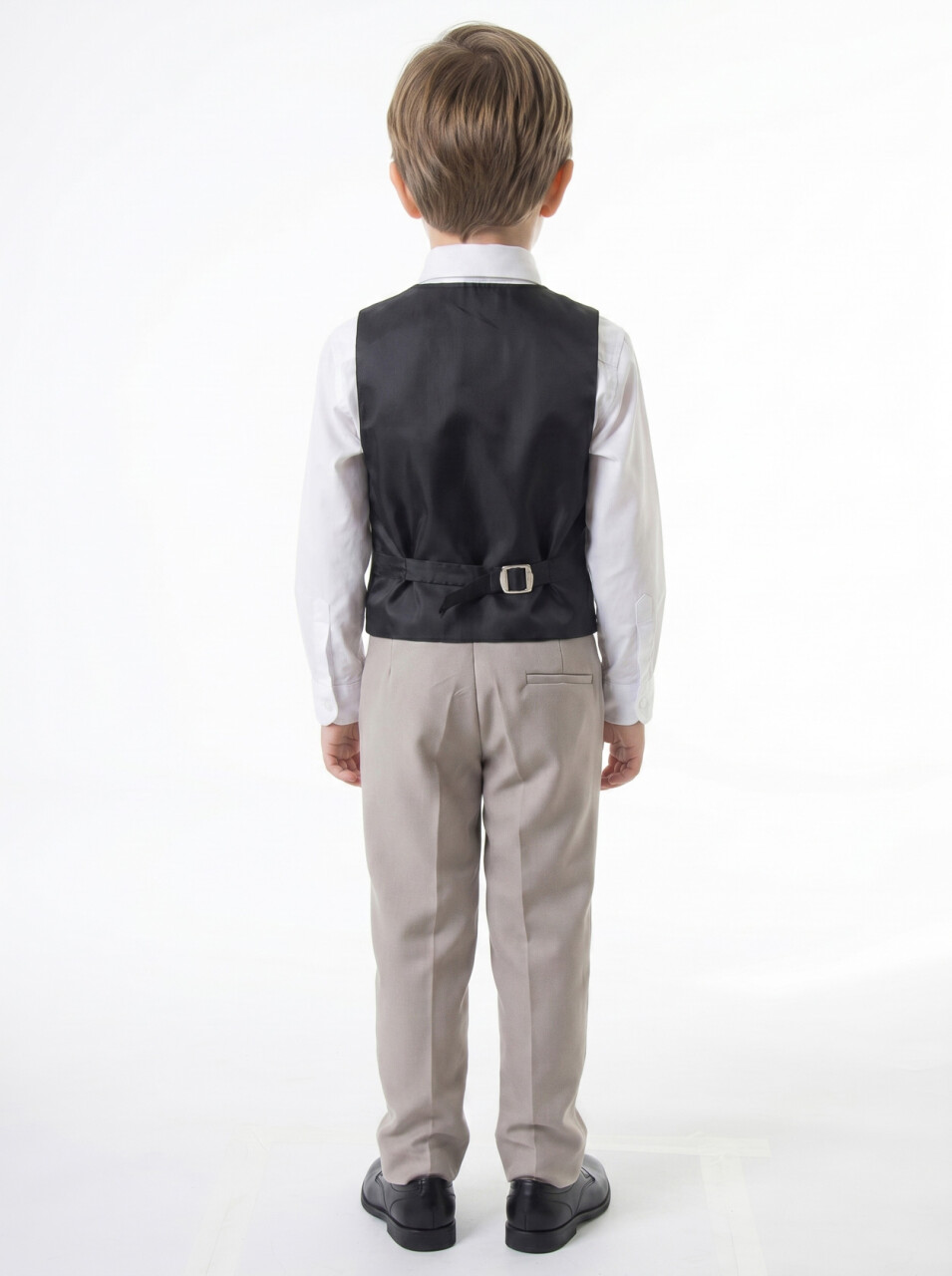 Erkek Çocuk 4'lu Papyonlu Takım Elbise 3-6 Yaş 4165 Vizon - 5