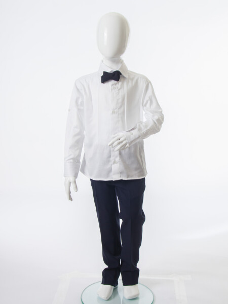 Erkek Çocuk 4'lu Papyonlu Takım Elbise 3-6 Yaş 4165 Lacivert - 12