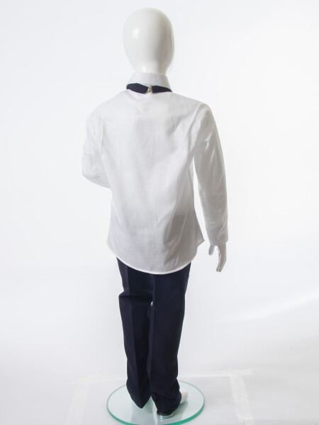 Erkek Çocuk 4'lu Papyonlu Takım Elbise 3-6 Yaş 4165 Lacivert - 13