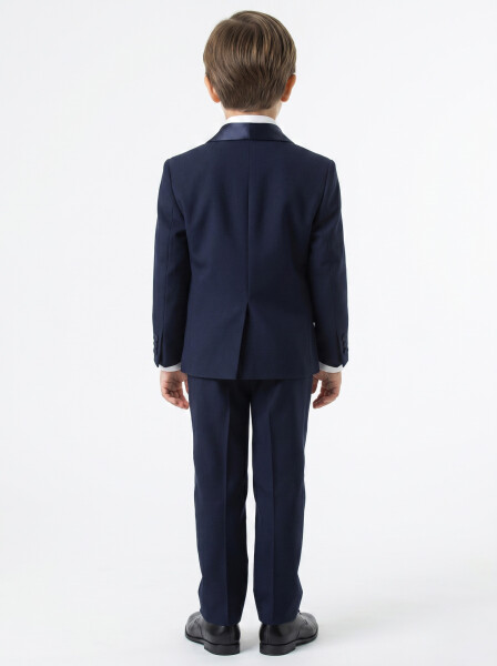 Erkek Çocuk 4'lu Papyonlu Takım Elbise 3-6 Yaş 4165 Lacivert - 3