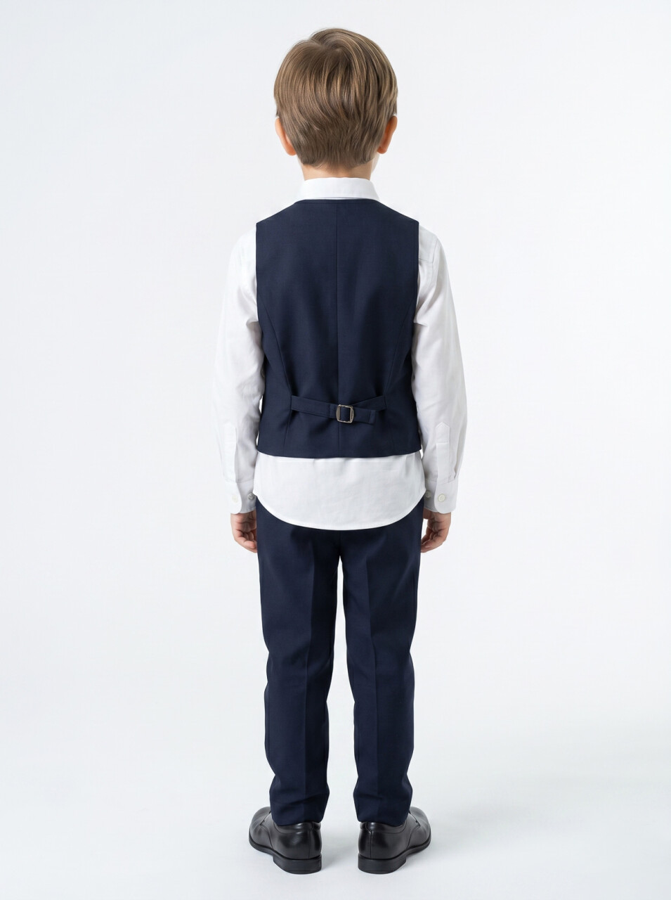 Erkek Çocuk 4'lu Papyonlu Takım Elbise 3-6 Yaş 4165 Lacivert - 5